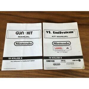 Vintage ORIGINAL NINTENDO Gun & Unisystem Kit Manual W/Inserts